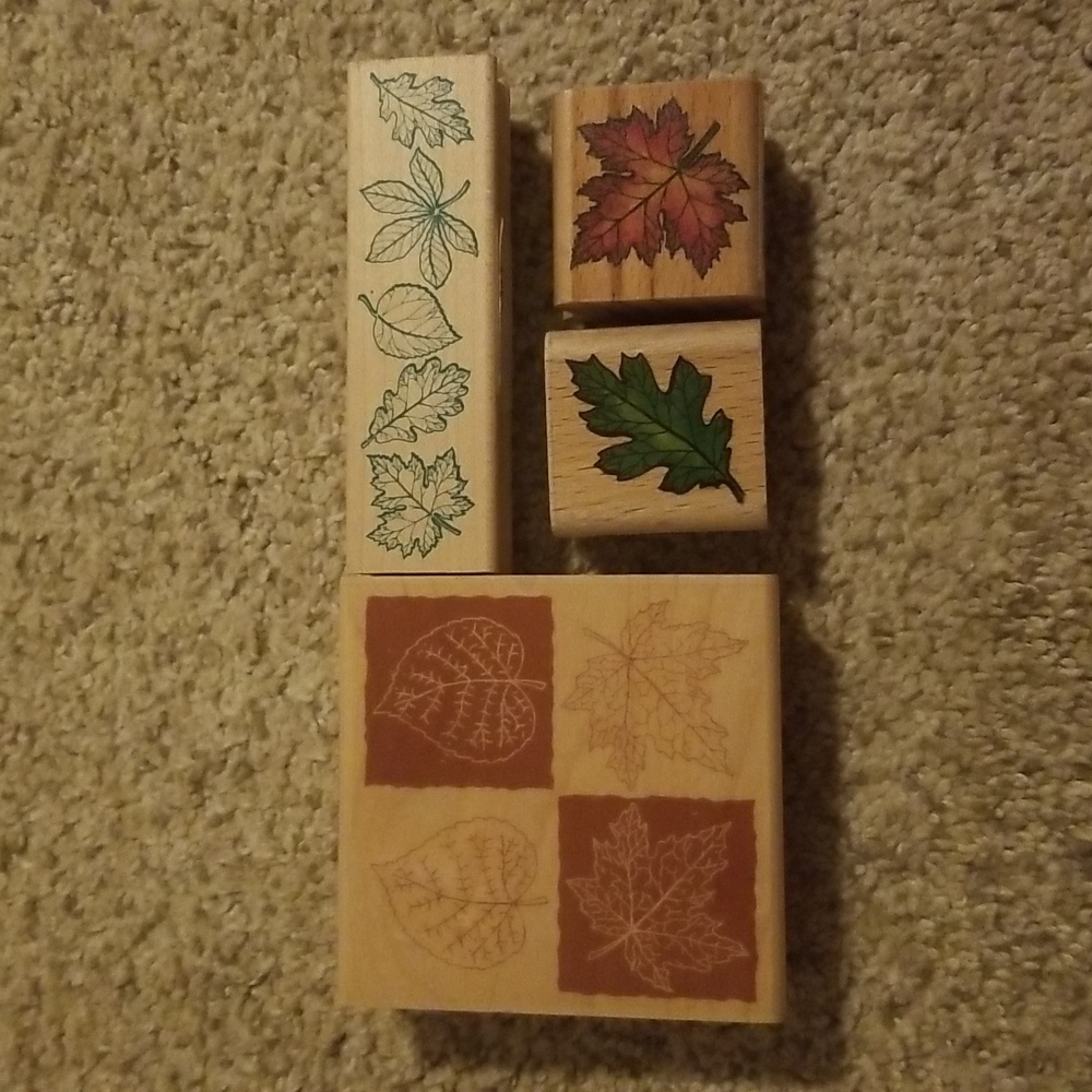 Fall Leaves wooden stamps